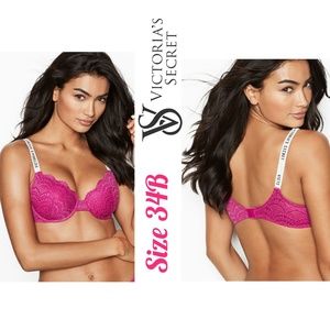 NWT VS Lightly Lined Lace Demi Bra 34B